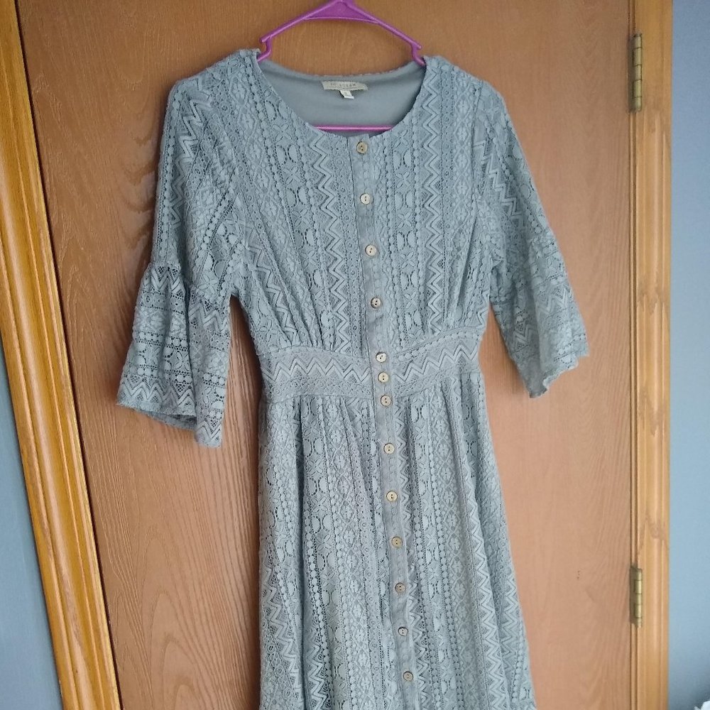 Polagram gray lace dress
